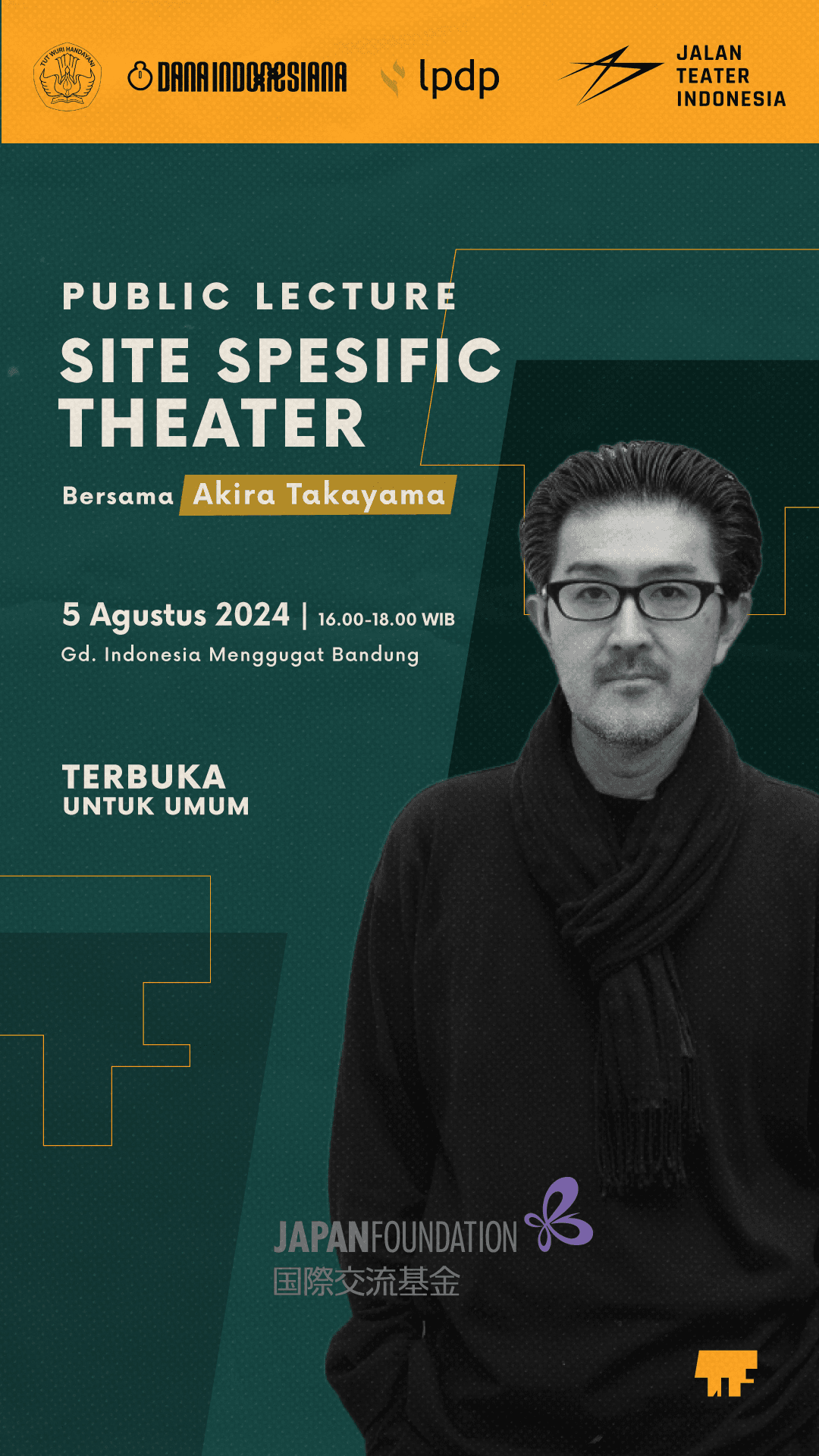Public Lecture Site Spesific Theater bersama Akira Takayama